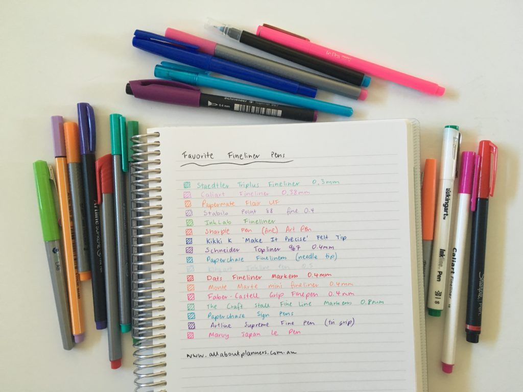 My Favorite Fineliner Pens for Planning & Bullet Journaling